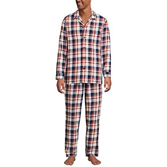 Men's Lands' End Flannel Pajama Shirt & Pajama Pants Sleep Set