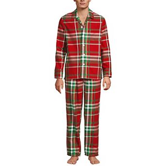 Men's Lands' End Flannel Pajama Shirt & Pajama Pants Sleep Set