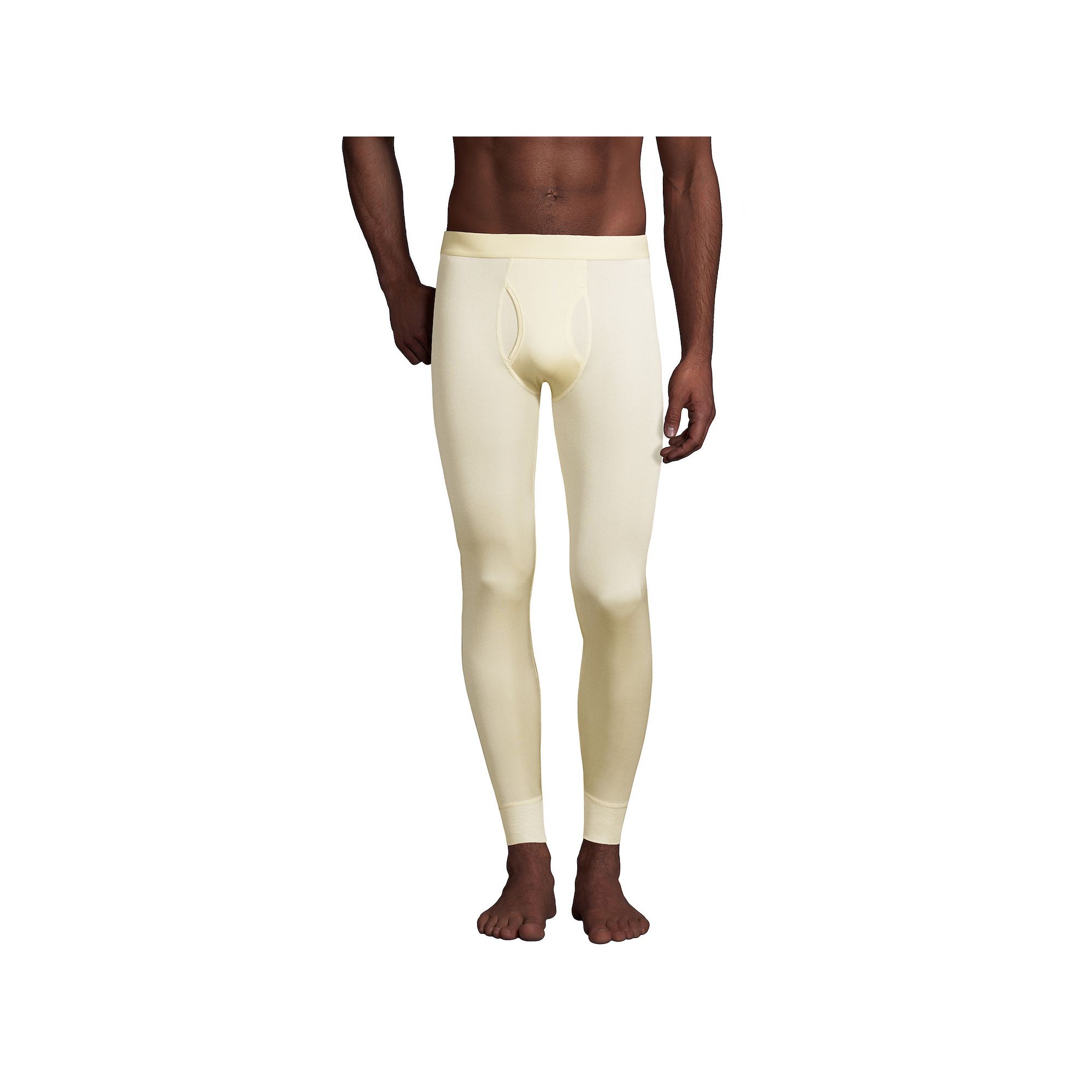 Mens Lands End Silk Long Underwear Pants, Size: Small, White