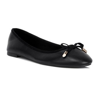 London Rag Suzzy Women's Bow Embellished Ballerina Flats