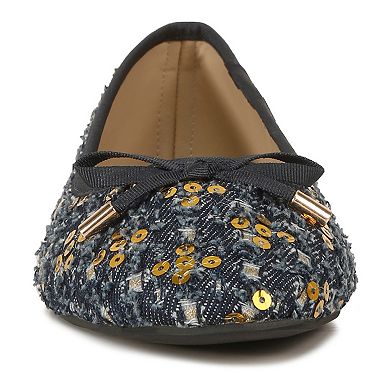 London Rag Florent Women's Sequin Ballerina Flats