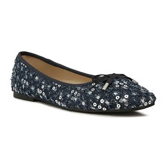 London Rag Florent Women's Sequin Ballerina Flats