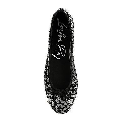 London Rag Lysander Women's Sequin Sheer Ballet Flats