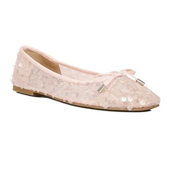 London Rag Lysander Women's Sequin Sheer Ballet Flats
