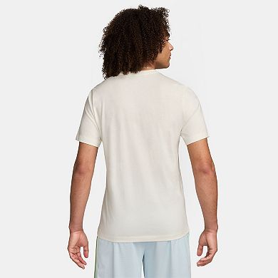 Men's Nike Iridescent Holo Chromed Print Basketball Swoosh Graphic Tee