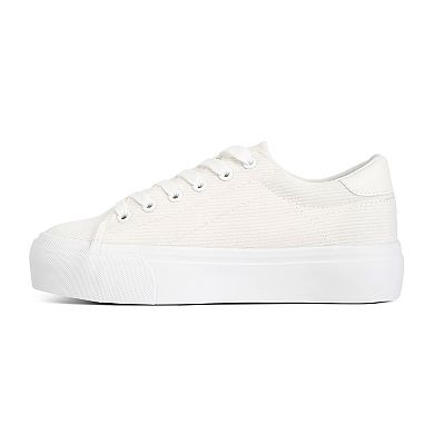 London Rag Hyra Solid Platform Canvas Shoes