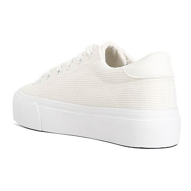 London Rag Hyra Solid Platform Canvas Shoes
