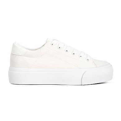 London Rag Hyra Solid Platform Canvas Shoes