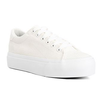 London Rag Hyra Solid Platform Canvas Shoes