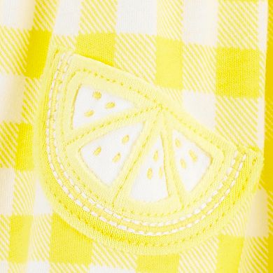 Baby Girl Carter's Lemon Gingham Sunsuit Dress