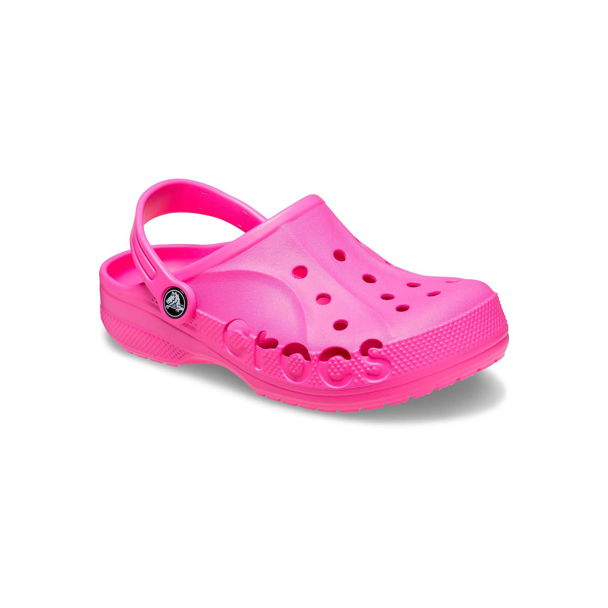 Crocs Baya Kids Clogs, Girls, Size: 11, Electric Pink
