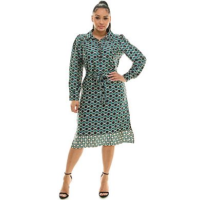 Women's Luxology Printed Satin Midi Dress