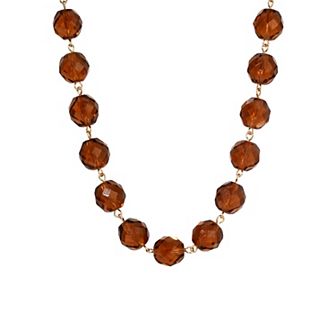 1928 Faceted Glass Bead Strand Necklace