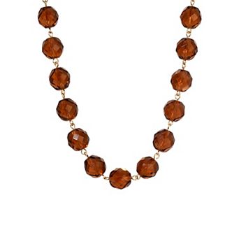 1928 Faceted Glass Bead Strand Necklace