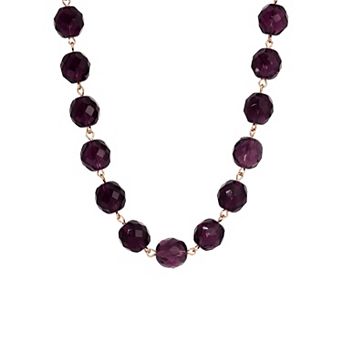 1928 Faceted Glass Bead Strand Necklace