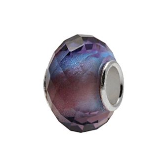 Individuality Beads Sterling Silver Multifaceted Glass Bead