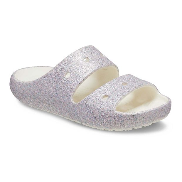 フラットシューズ Classic Platform Glitter Sandals - Crocs - Synthetic - Silve Crocs Classic Platform Glitter Flip Womens size 6, 7 Silver