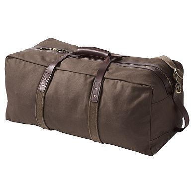 Lands' End Waxed Canvas Travel Duffle Bag