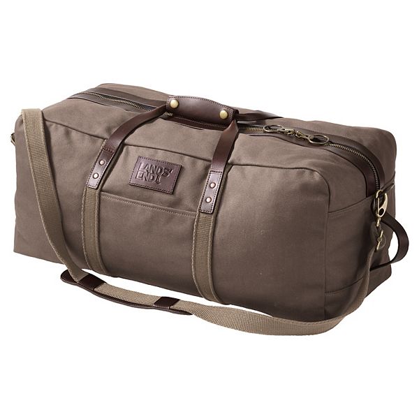 Lands end waxed canvas duffle new arrivals