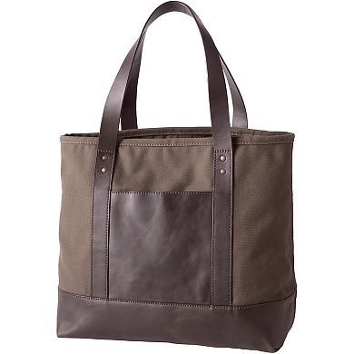 Lands' End Large Waxed Canvas Tote Bag