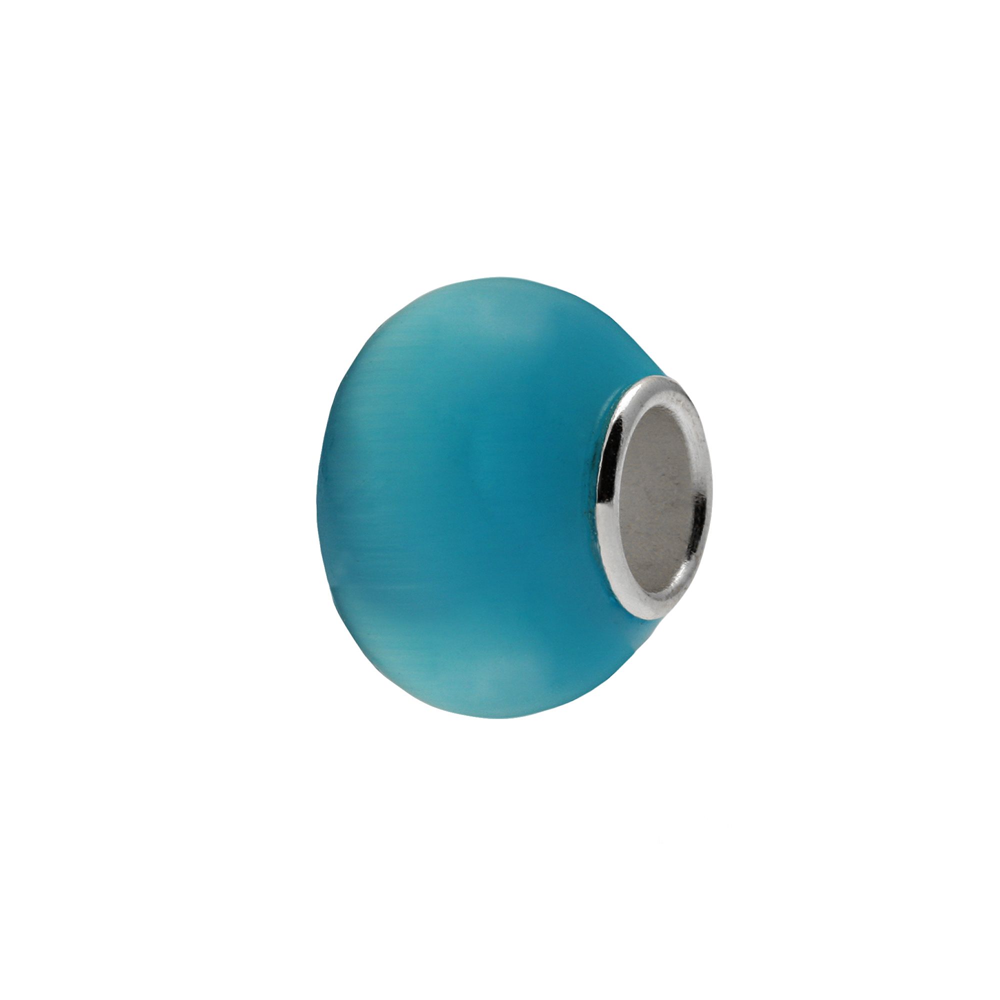 Individuality Beads Sterling Silver Glass Bead, Womens, Blue