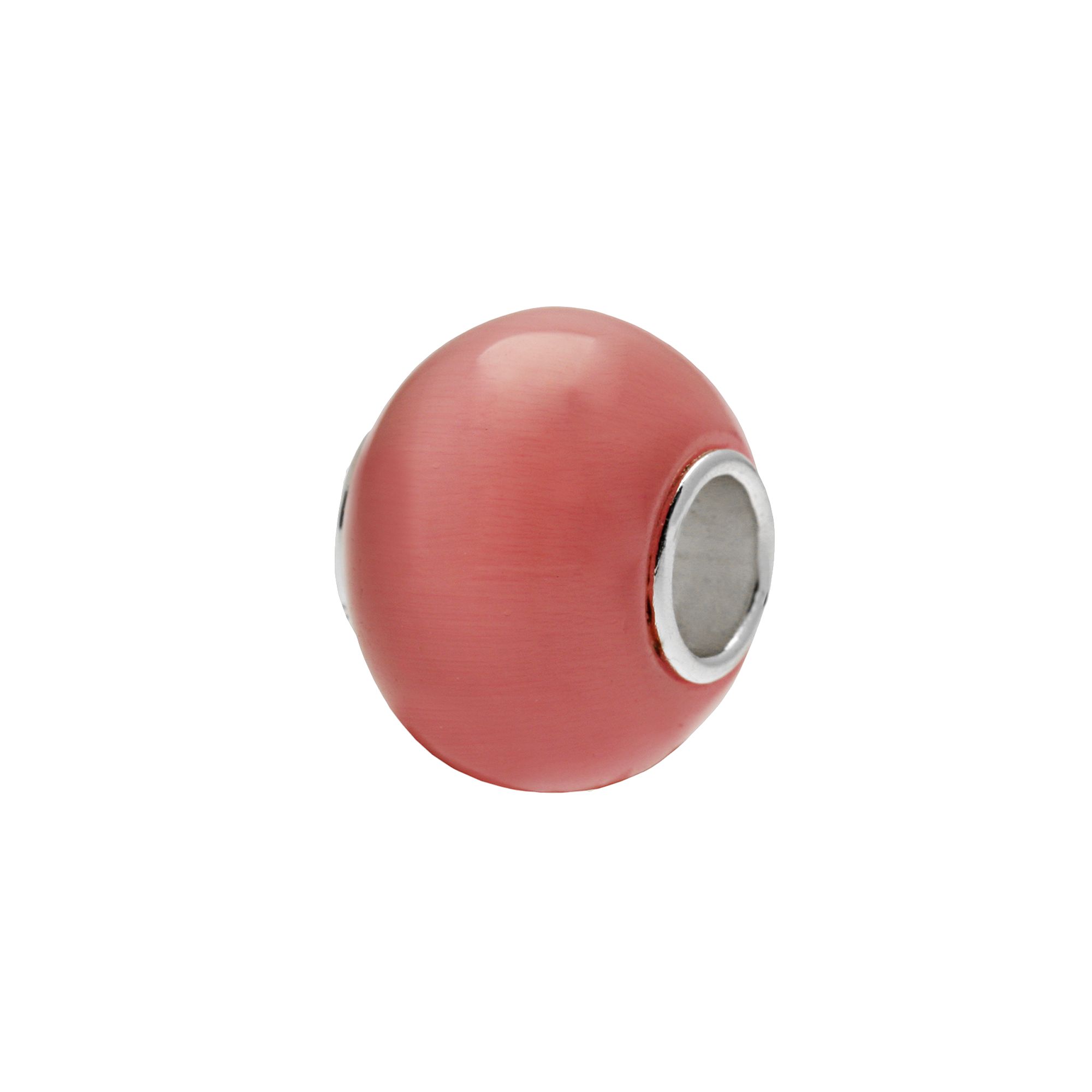 Individuality Beads Sterling Silver Glass Bead, Womens, Pink
