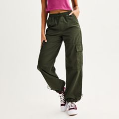 Juniors' SO® High-Waisted Cargo Denim Joggers