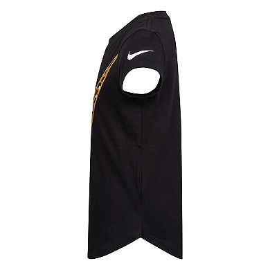 Girls 4-6x Nike Leopard Swoosh Short Sleeve Graphic Tee