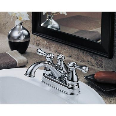 Delta Two Handle Centerset Bathroom Lavatory Sink Faucet, Chrome 2578LF-TP