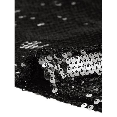 Women's Adjustable Spaghetti Straps Party Glitter Sparkle Sequin Dress