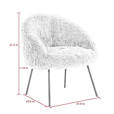 Fred Accent Chair Black Powder Coated Metal Leg