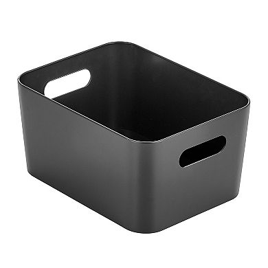 mDesign Medium Metal Storage Container Bin Basket with Handles, 2 Pack