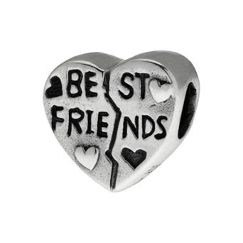 Individuality Beads Sterling Silver "Best Friends" Heart Bead