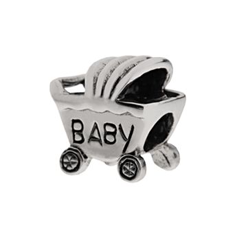 Individuality Beads Sterling Silver Baby Carriage Bead