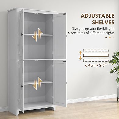 HOMCOM 72inch Modern Kitchen Pantry, Pantry Organizer w/ 4-Tier Shelving