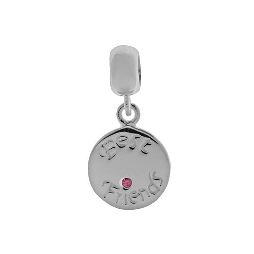 Individuality Beads Sterling Silver Crystal "Best Friends" Charm Bead