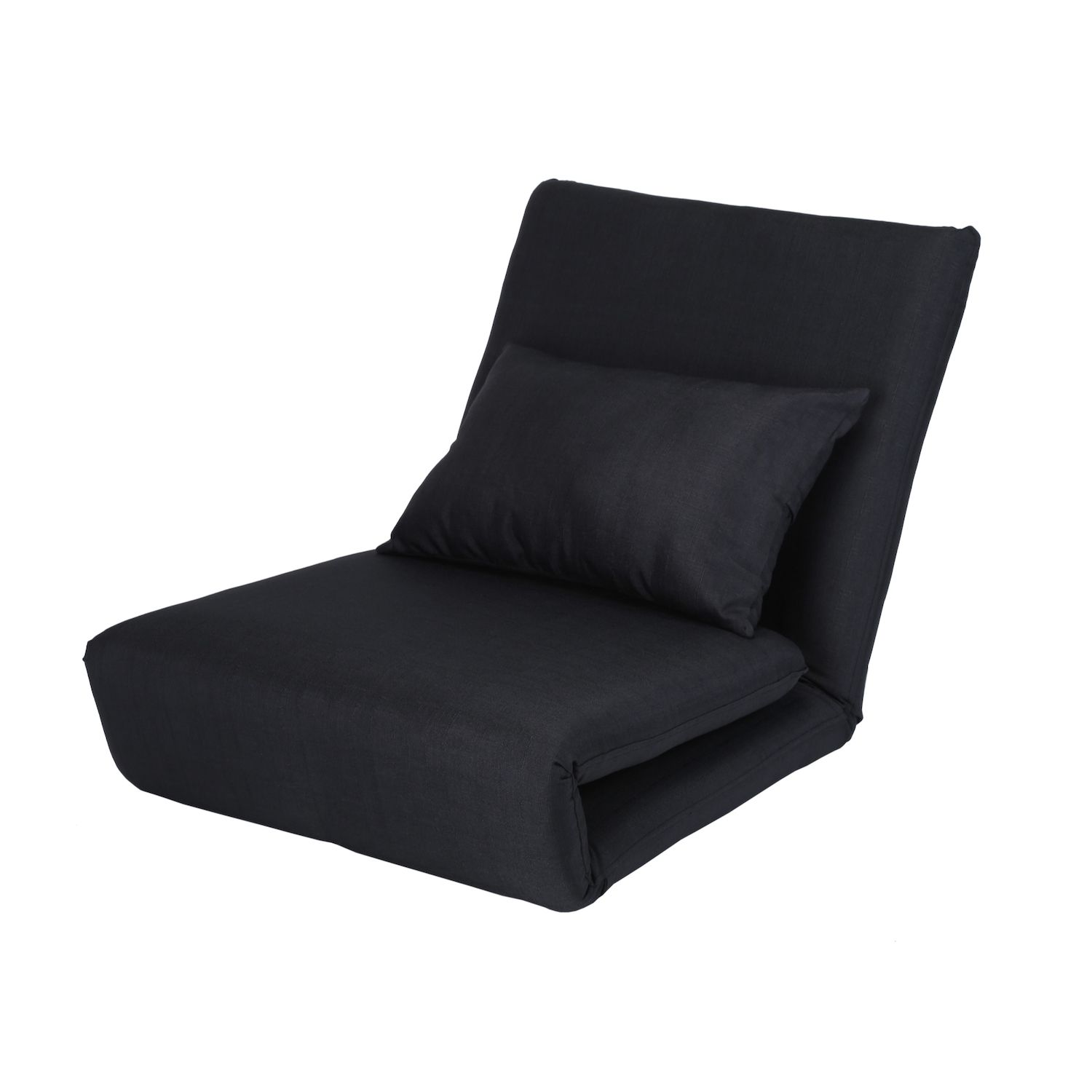 Relaxie Flip Chair Sleeper Dorm Bed Couch Lounger Sofa   6593322 Black