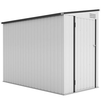 Outsunny 4ft x 6' Storage Shed, Galvanized, Locking