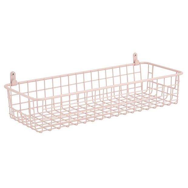 Wall Mounted Storage Basket Metal Mesh Shelf Rack bathroom