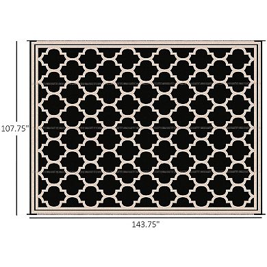 Outsunny Outdoor Rug, 9ft x 12' Plastic Rug &