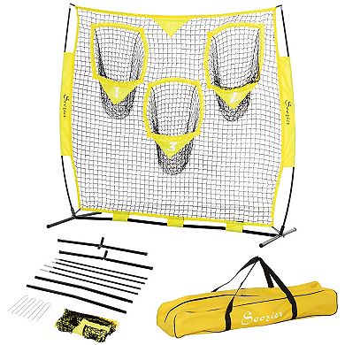 Portable Soccer Goal Target Net With Bag, Soccer Training Equipment For Accuracy