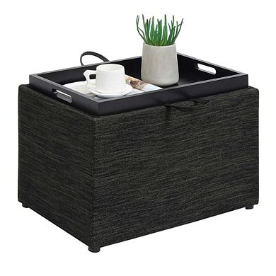 Convenience Concepts Designs4Comfort Accent Storage Ottoman with Reversible Tray