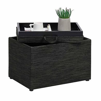 Convenience Concepts Designs4Comfort Accent Storage Ottoman with Reversible Tray