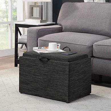 Convenience Concepts Designs4Comfort Accent Storage Ottoman with Reversible Tray
