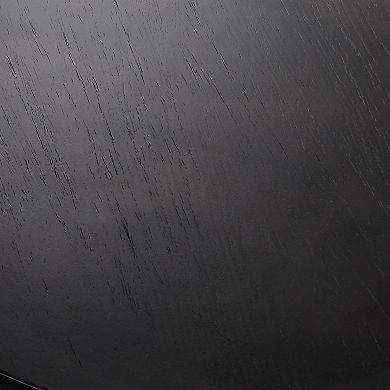 24 Inches Round Adjustable Pub Table with Metal Base, Black