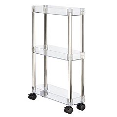 mDesign Small Portable Mini Fridge Storage Cart with Wheels and Handles