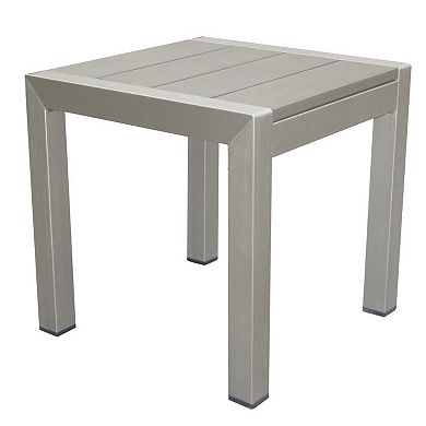 Highly Functional Easy Movable Outdoor Side Table, Gray