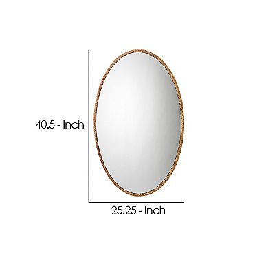 Mirror with Oval Encasing and Seagrass Braiding, Brown