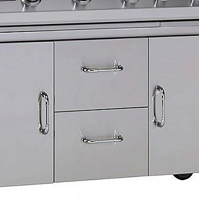 Bull Outdoor Products 7-Burner Premium Stainless Steel Grill Cart (Bottom Only)