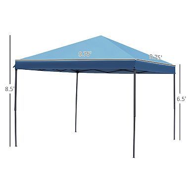 Outsunny 10' X 10' Pop Up Canopy With 4 Removable Sidewalls